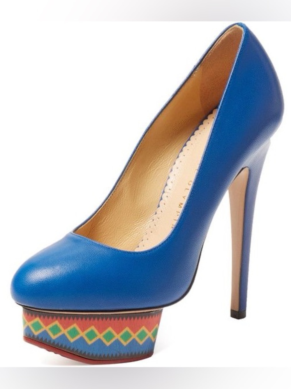 Charlotte Olympia Dolly Maraca leather platform pumps size 35